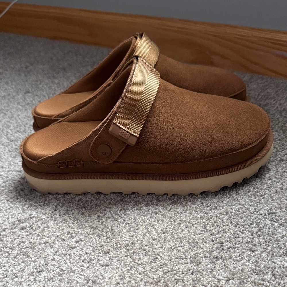 UGG Brown and Tan Mules